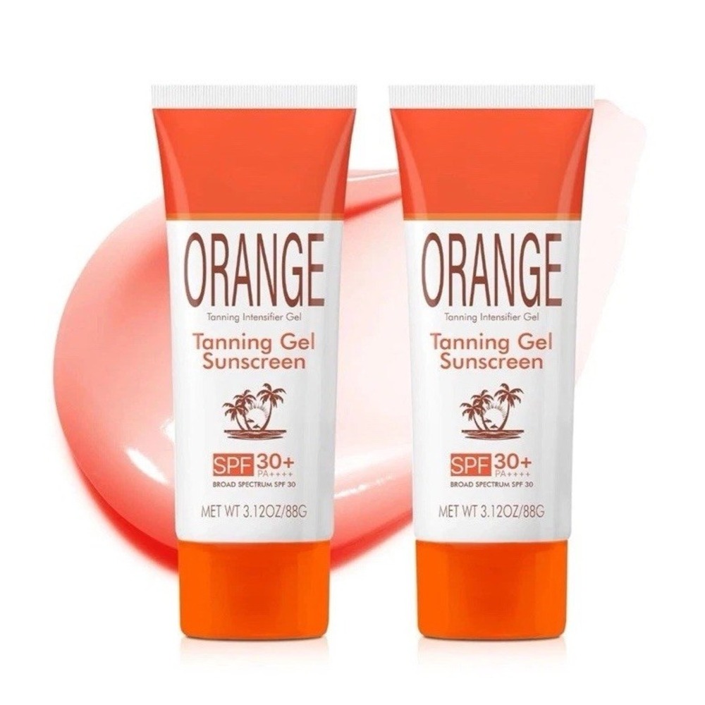Orange Sun Tanning Gel 2 Pack Hydrating Moisturizing‎ Formula SPF 30 Sunscreen